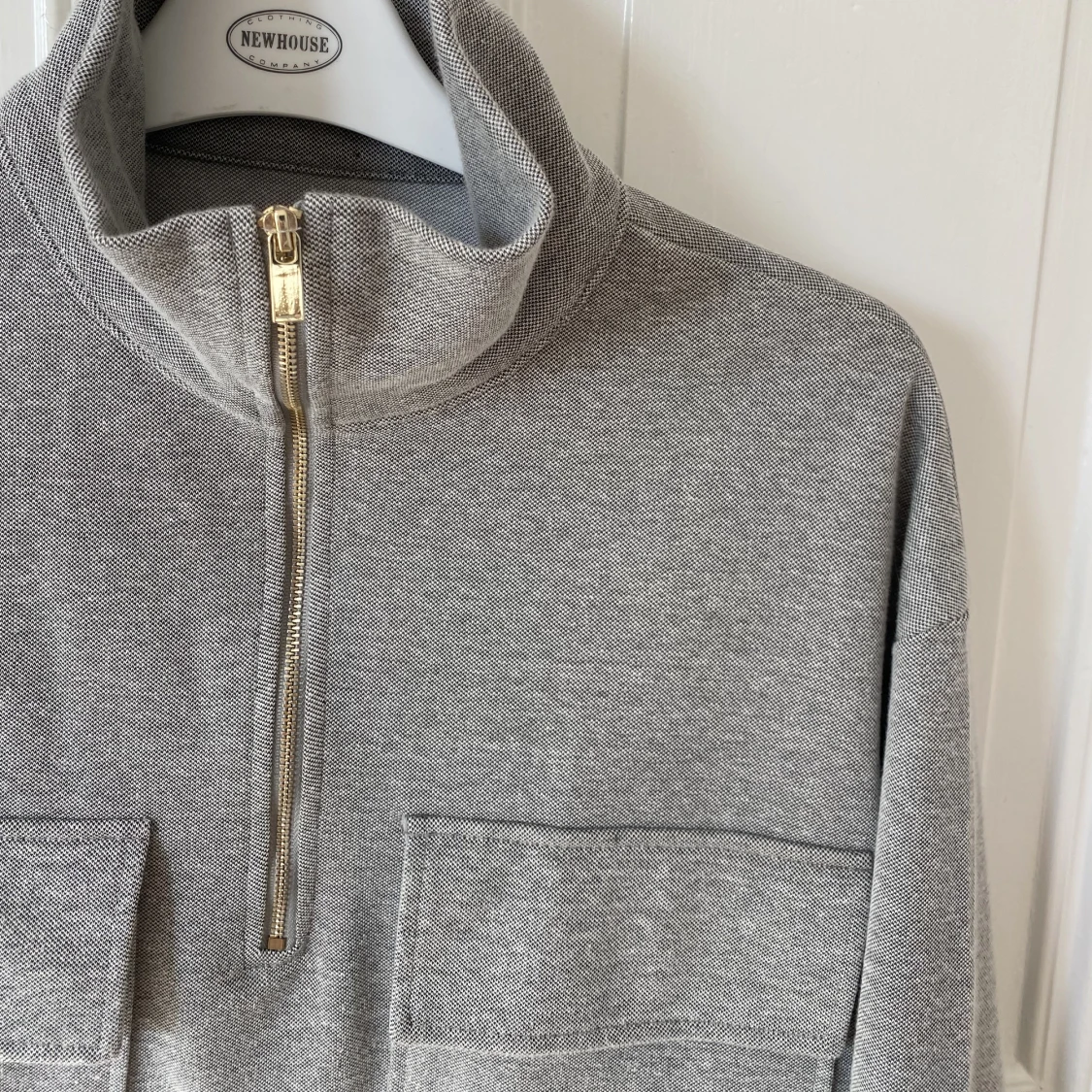 Grå zip-tröja mango  - 91