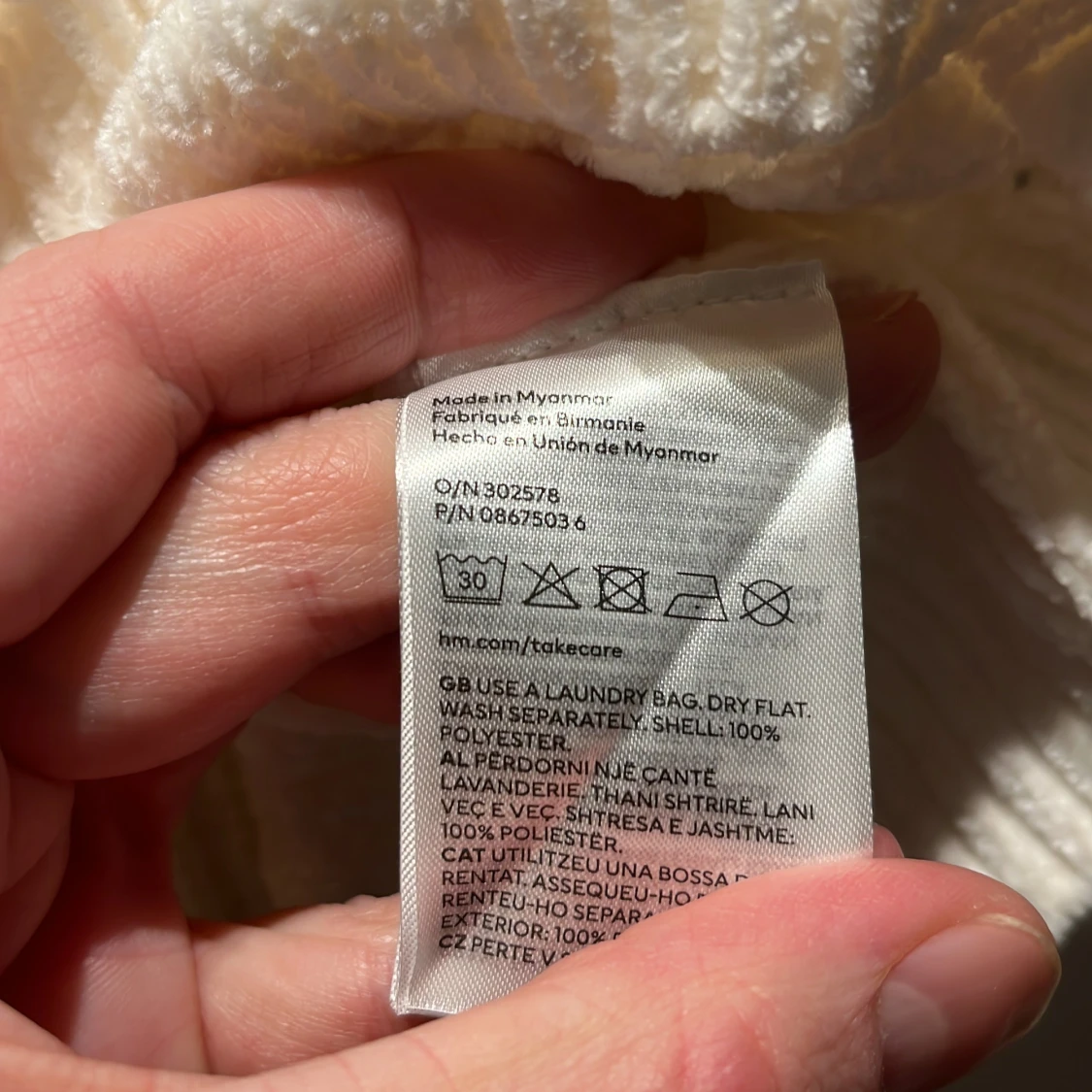 Vit stickad tröja - 91