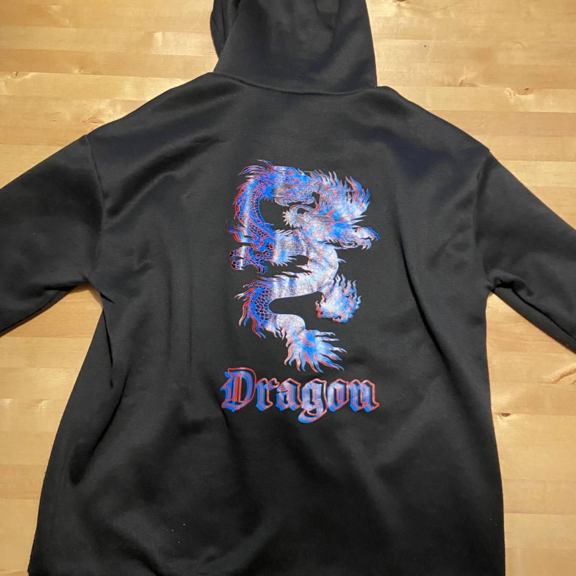 Oversized hoodie med tryck - 90