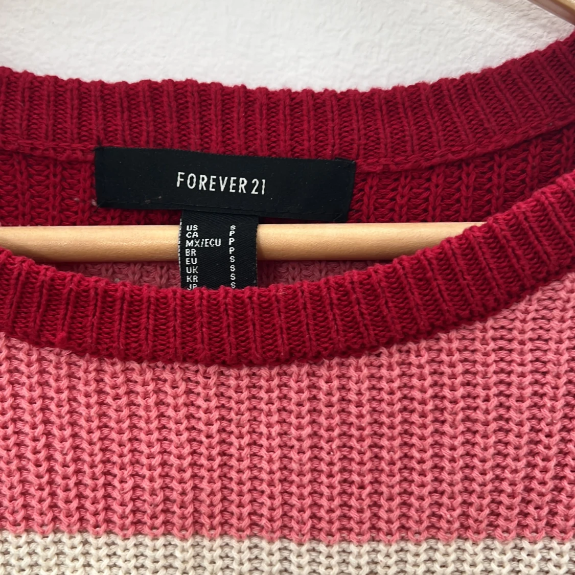 Färgglad stickad tröja  - 90