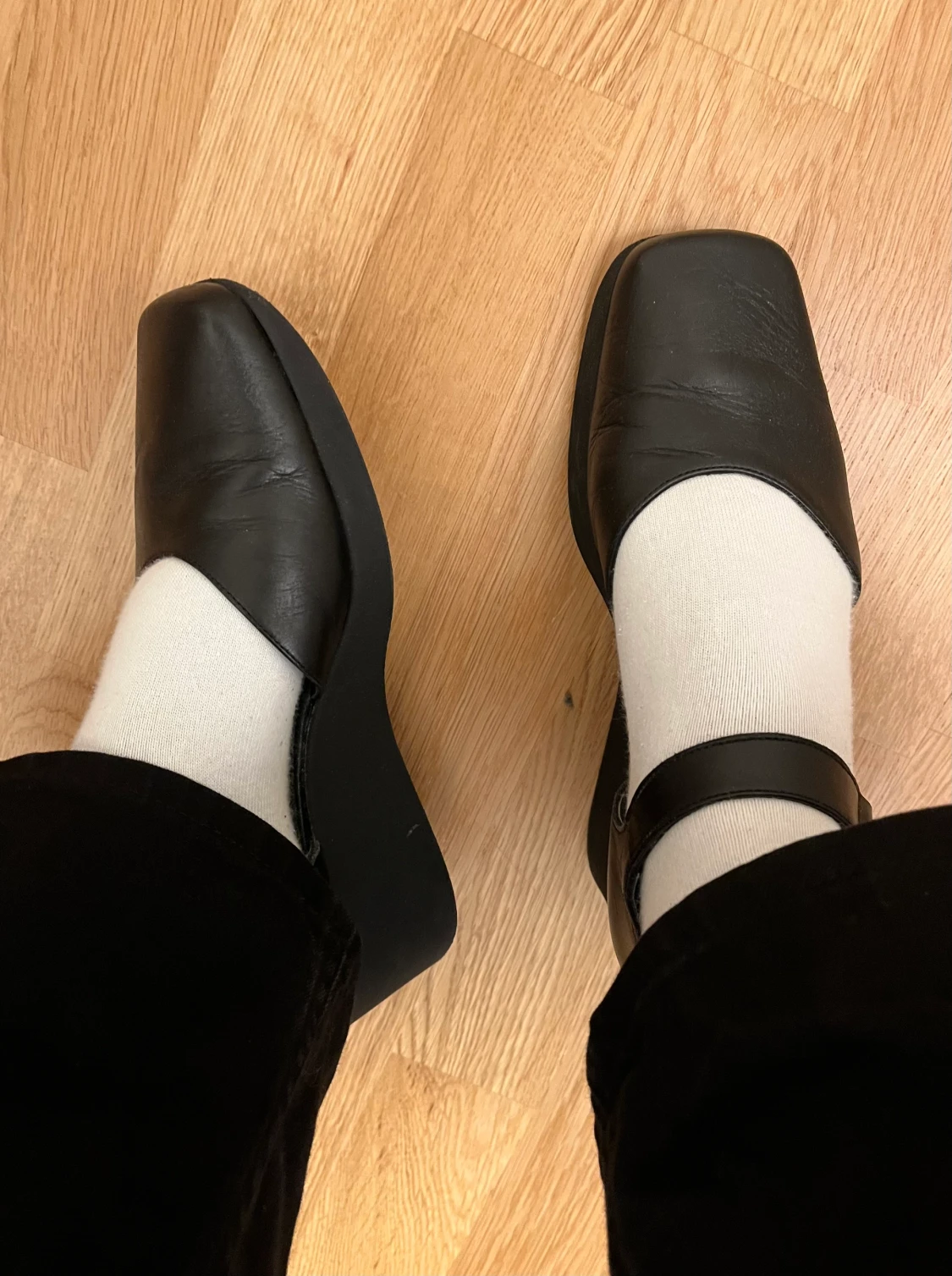 Vintage fyrkantiga skor  - 90