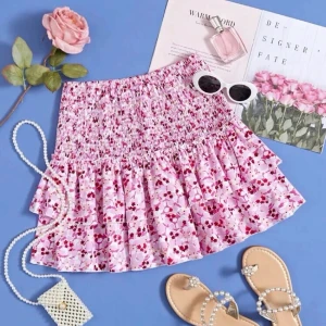 Kjol - Jättefin blommig kjol som är i XS och som ny💕