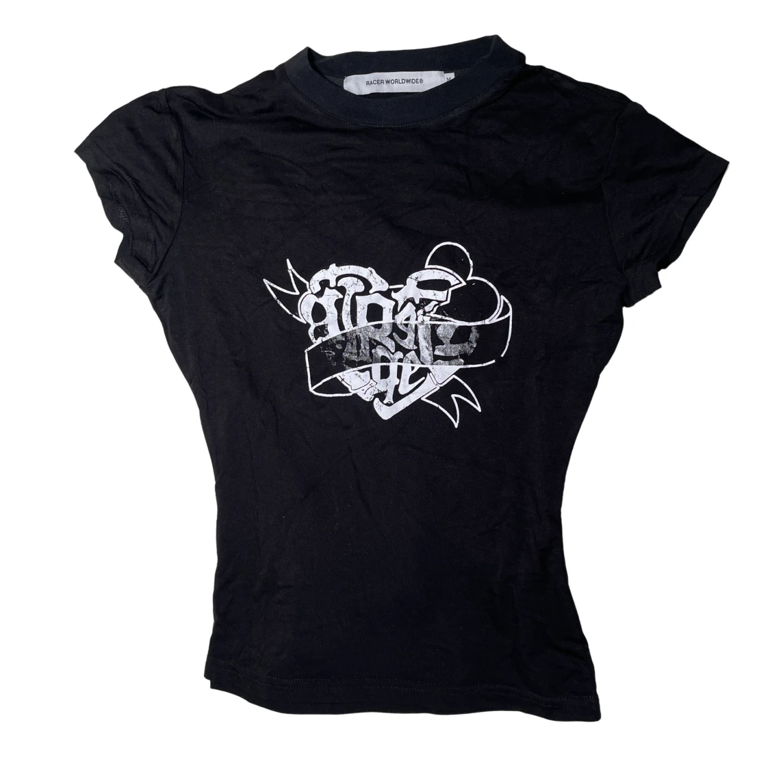 Svart tröja med tryck - 91