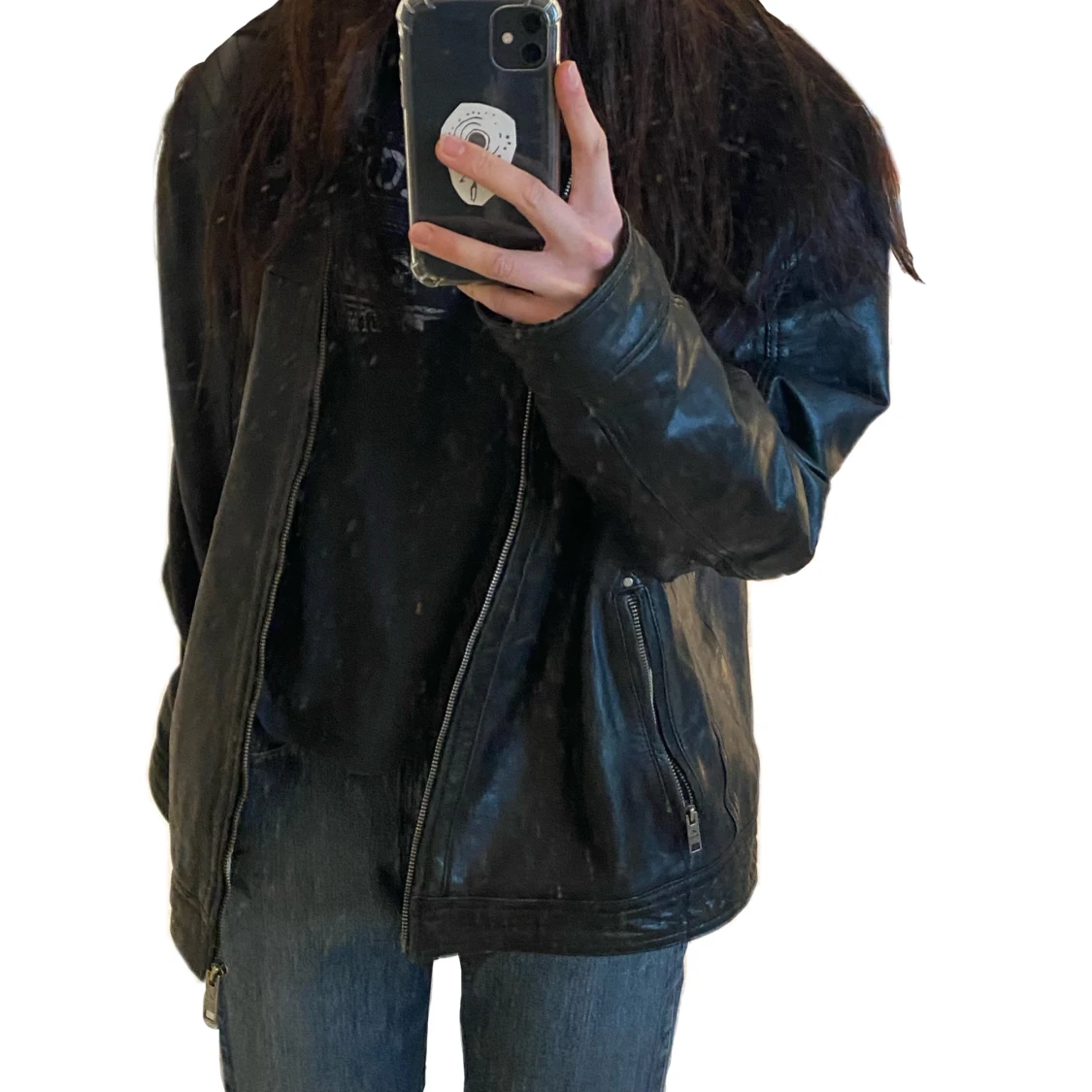 svart läderjacka - 91