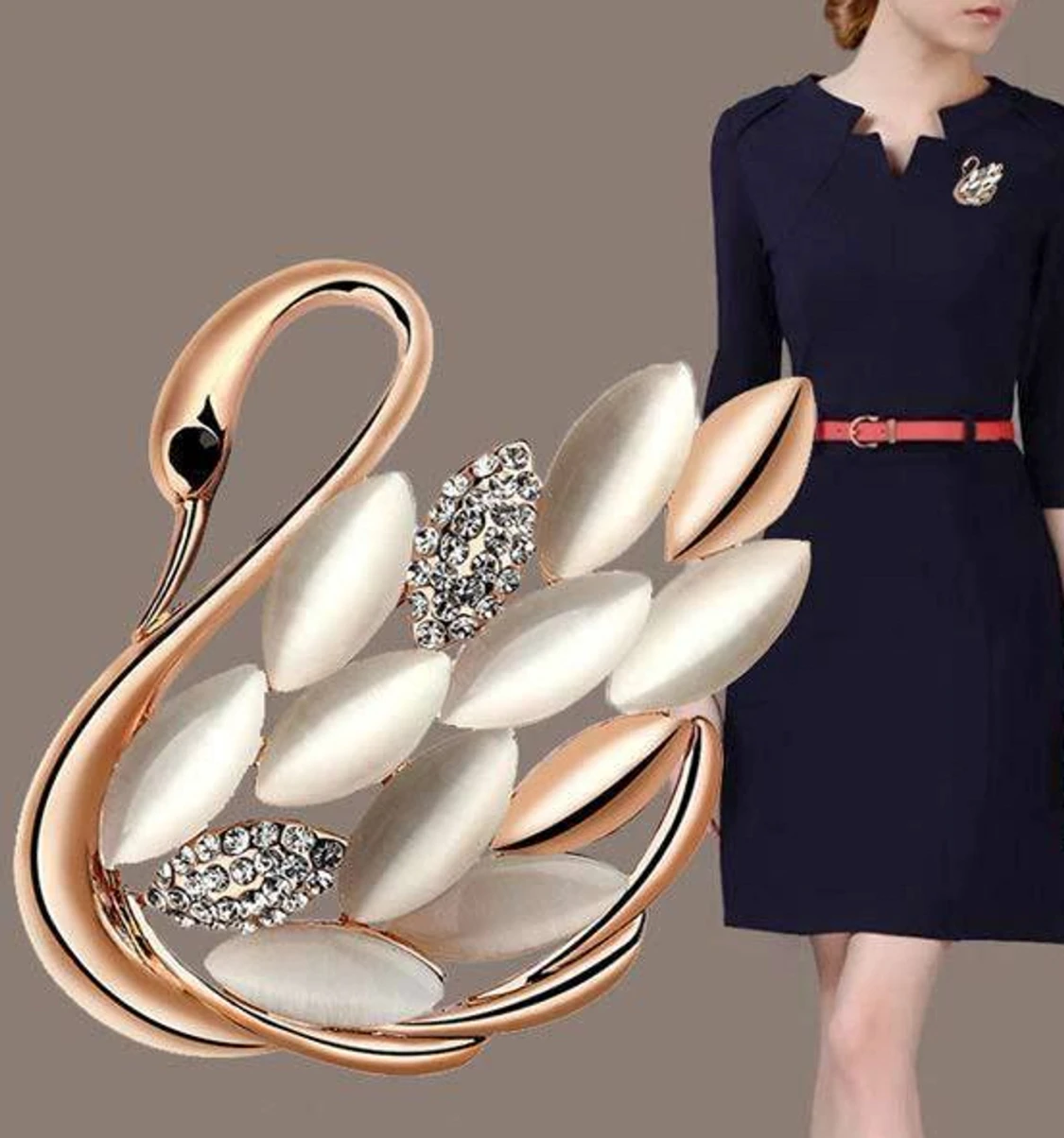 Vackra Strass Brosch 