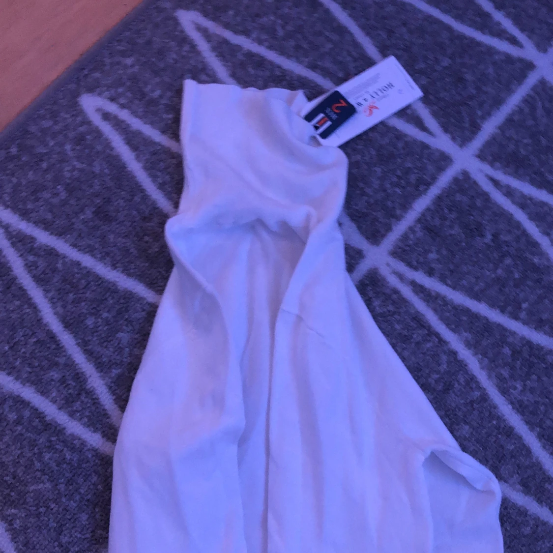 Vit långärmad  - 90