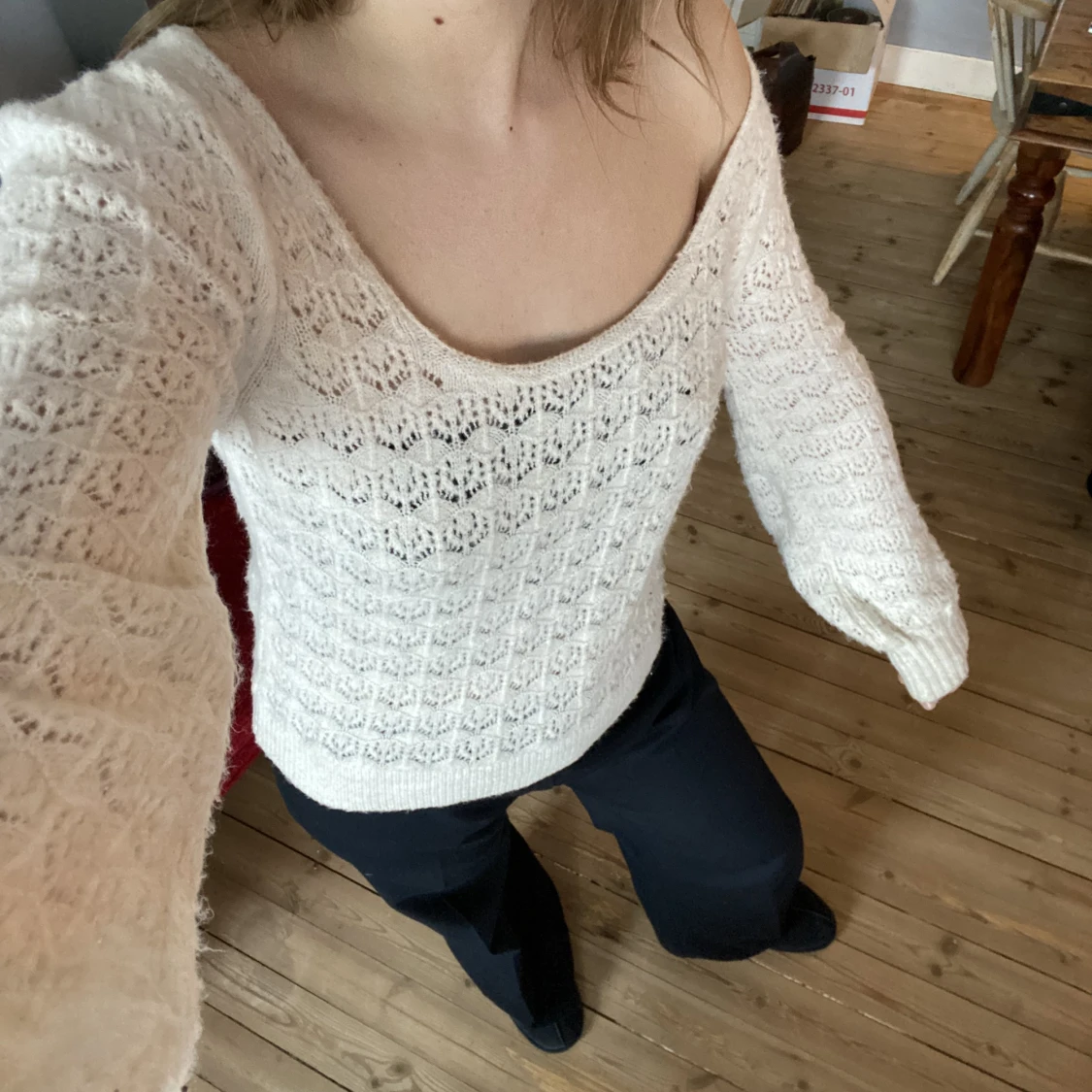 Somrig stickad tröja  - 90