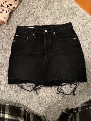 Minikjol från Levi’s - En svart minikjol från Levi’s i jeans. Endast provad på! Pris kan diskuteras!