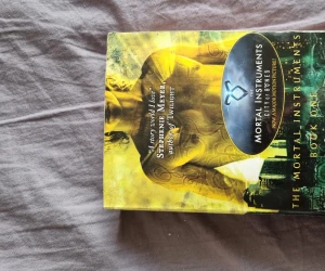 City of bones - bok - Köpt secondhand och själv aldrig läst då jag inte hittade lusten. Finns tvserie shadownhunters. Kaffe fläckar på sidorna - men det är vara ett tecken på hur älskad boken varit. Väldigt hypad fantasy bok på tiktok