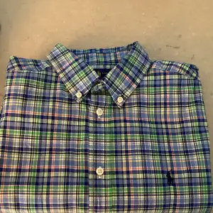 Shirt - checked blue, light blue, Green. Poplinbstretch
