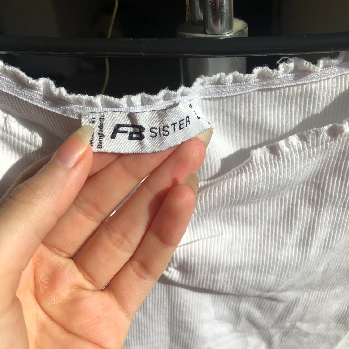 Vit offshoulder tröja divided  - 91