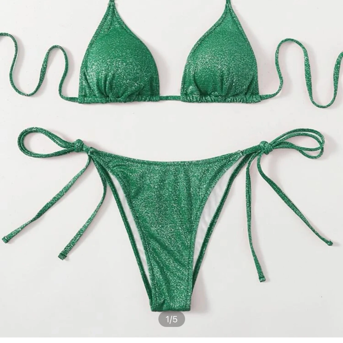 Glittrig grön bikini  - 90