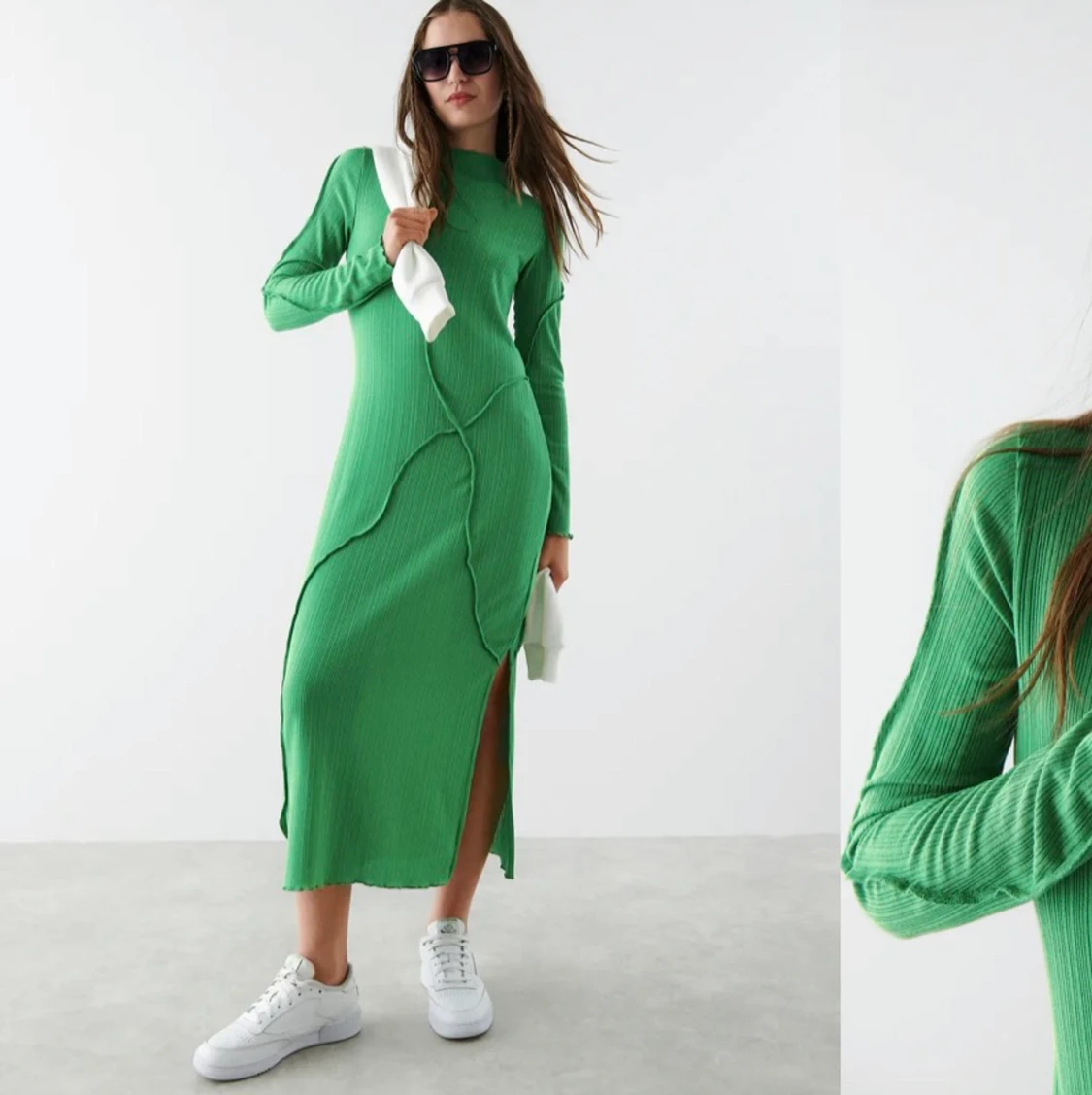 Gina tricot grön klänning, serina dress, XS