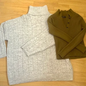 Tröja - Två fina tröjor, en grå och en grön Båda för 60kr! Den grå i L och den gröna i S