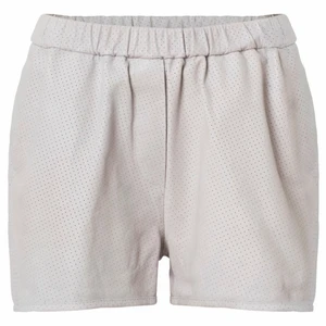 Samsøe & Samsøe Olfia Läder Shorts - Samsøe & Samsøe Leather Shorts. Looks greige typ grå beige. Elasticated waist, pockets. Soft sheepskin leather. Excellent gently used condition. No holes, tears, rips, stains, snags, fading. Pet/smoke free home. Can take more pics/measurements.