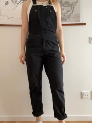 Hängselbyxor Dickies - Världens coolaste hängselbyxor från Dickies som tyvärr är lite för stora för mig. Köptes här på Plick för ca 500kr men säljer för 300kr!  Benen är uppvikta tre gånger på mig som är 168. 