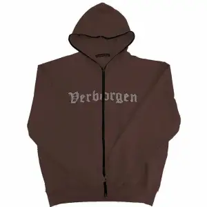 Slutsåld Verborgen brun zip hoodie, aldrig använd                  Sitter oversized passar S/M