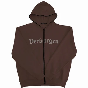Verborgen Rhinestone Zip hoodie - Slutsåld Verborgen brun zip hoodie, aldrig använd                  Sitter oversized passar S/M