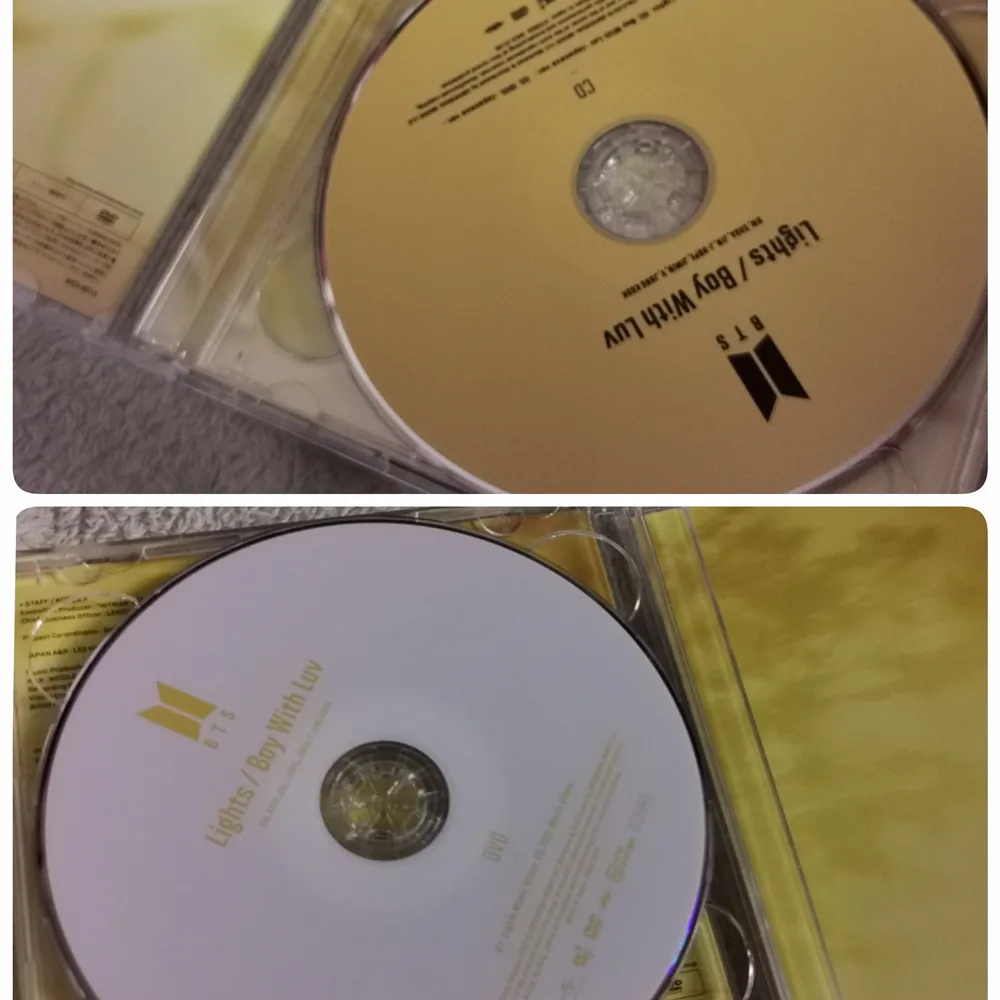 Säljer denna BTS Lights med CD + DVD! ☁️ Originalpris: ca. 100kr. ☁️ Aldrig använt skivorna, endast öppnat och kollat. Har dock en repa på baksidan. ☁️ Kan mötas upp i Stockholm, men kan absolut också skicka paket! ✨ Köpare står för frakt! (Läs bio för mer info) . Övrigt.
