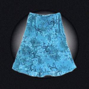 ⭐️ Blå vintagekjol i storlek S⭐️ Härligt mönster & material ⭐️ inga defekter!