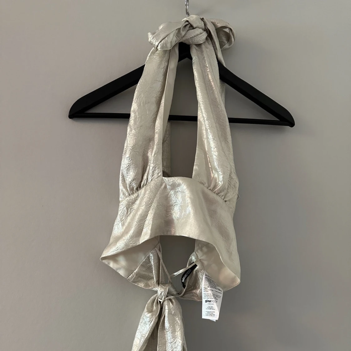 Satin halterneck top - 91