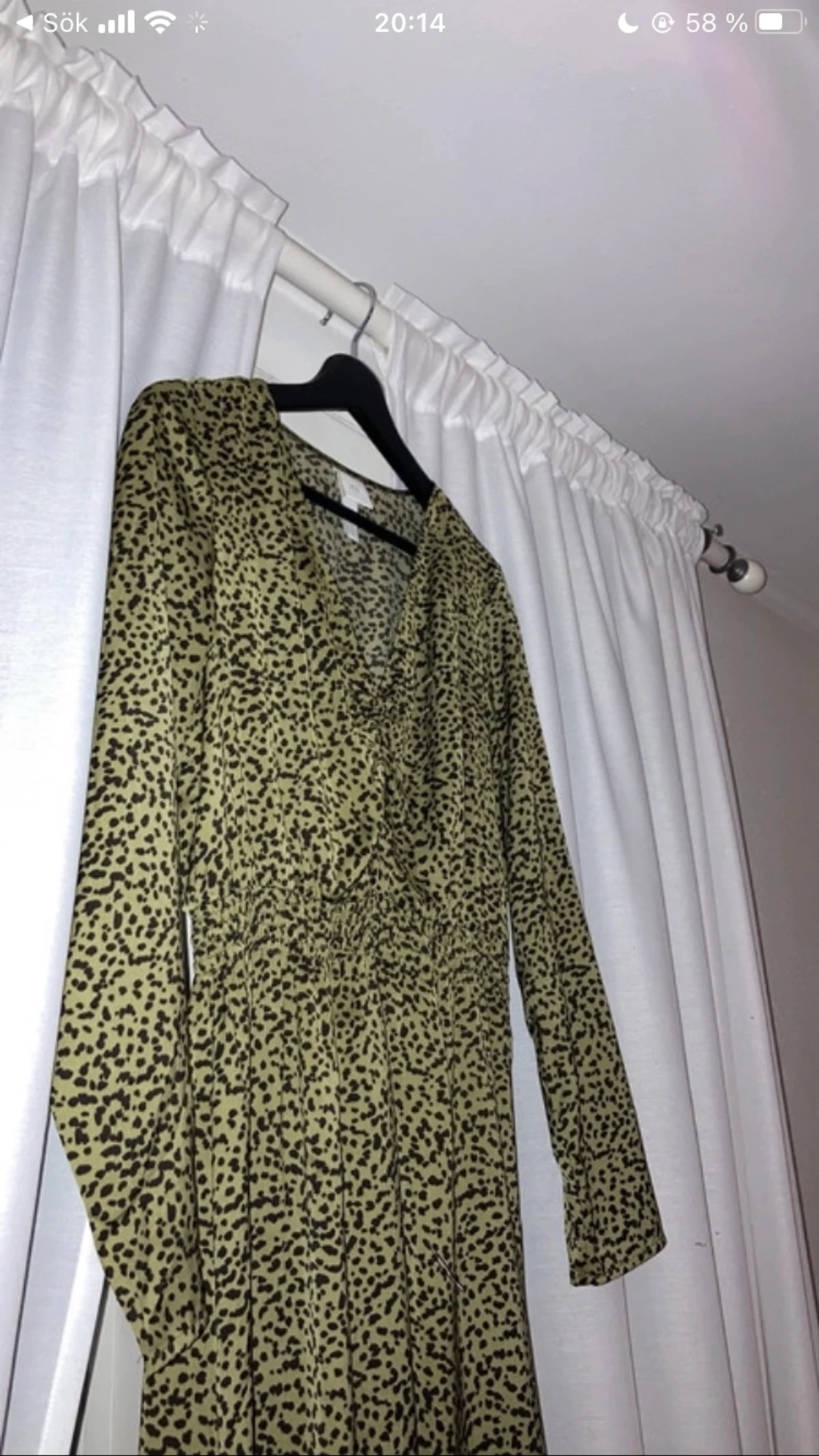 Lång grön klänning HM