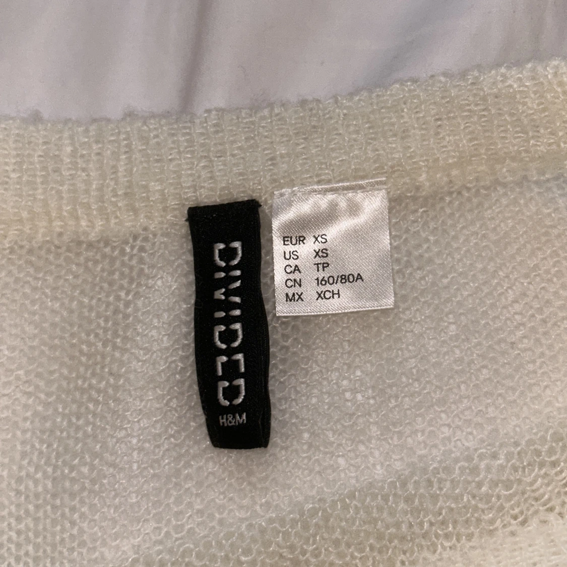 Vit stickad genomskinlig - 90