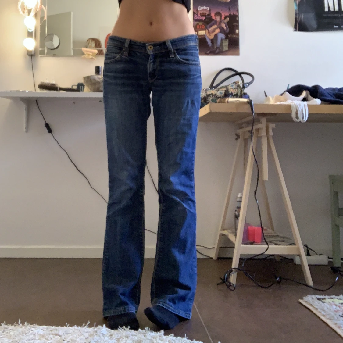 Lågmidjade levis bootcut 572 jeans - 91