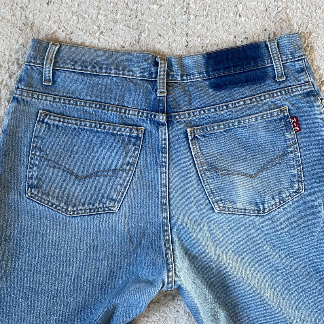 Vintage blåa jeans