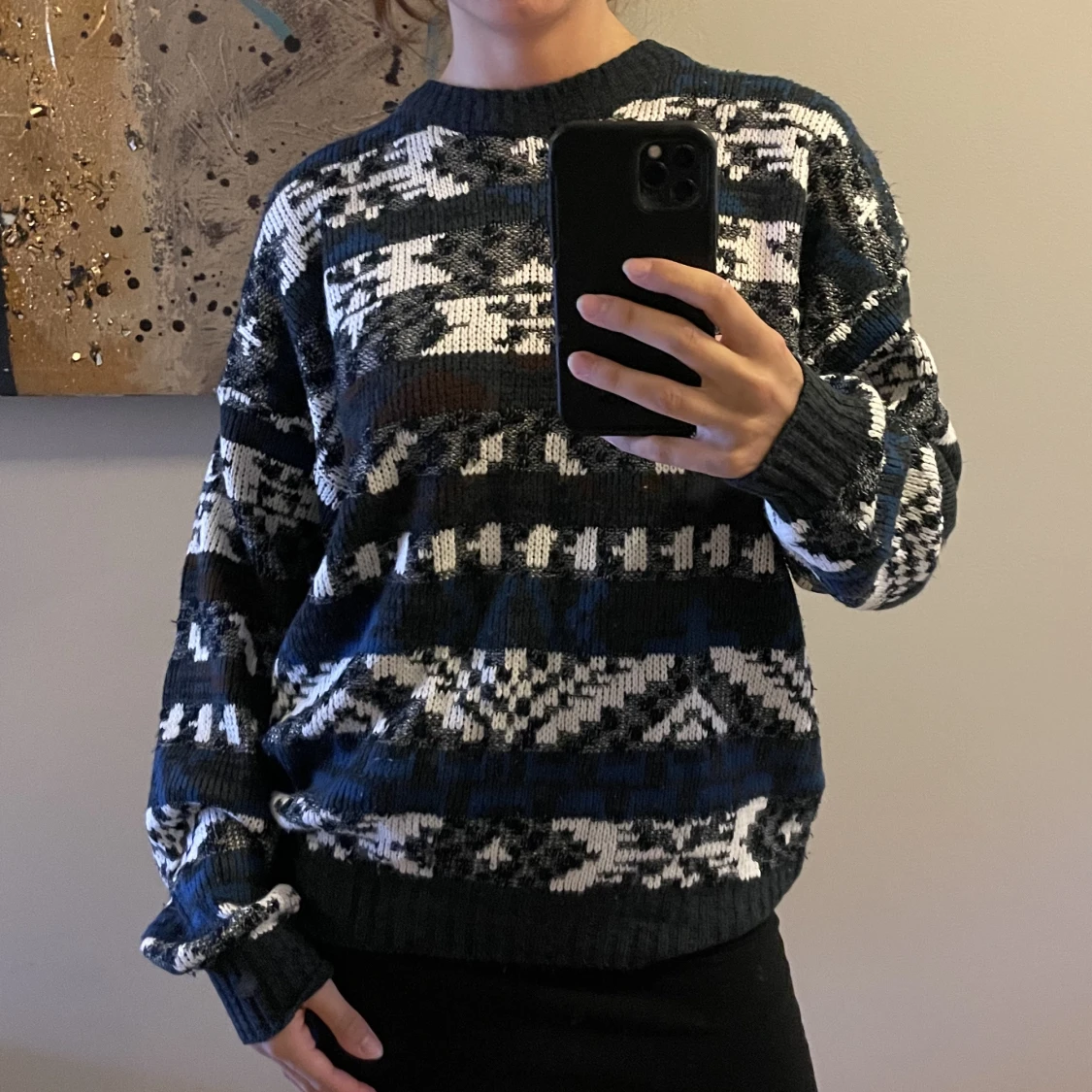 Mysig stickad tröja