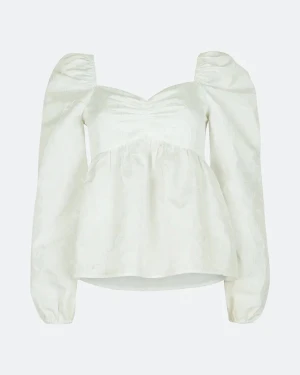 Vit Blus bikbok  - Säljer min ”dinner-date” blus. Oanvänd 