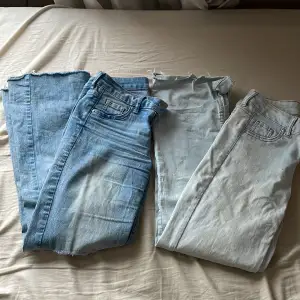 Lowwaist bootcut jeans från hm strl 34, nypris för ett par är 250kr. MITT PRIS: 140kr styck Kontakta mig gärna vid frågor, funderingar och fler bilder!🤗 Jag har klippt upp de då det var för långa därav det lite billigare priset!😄💕💕