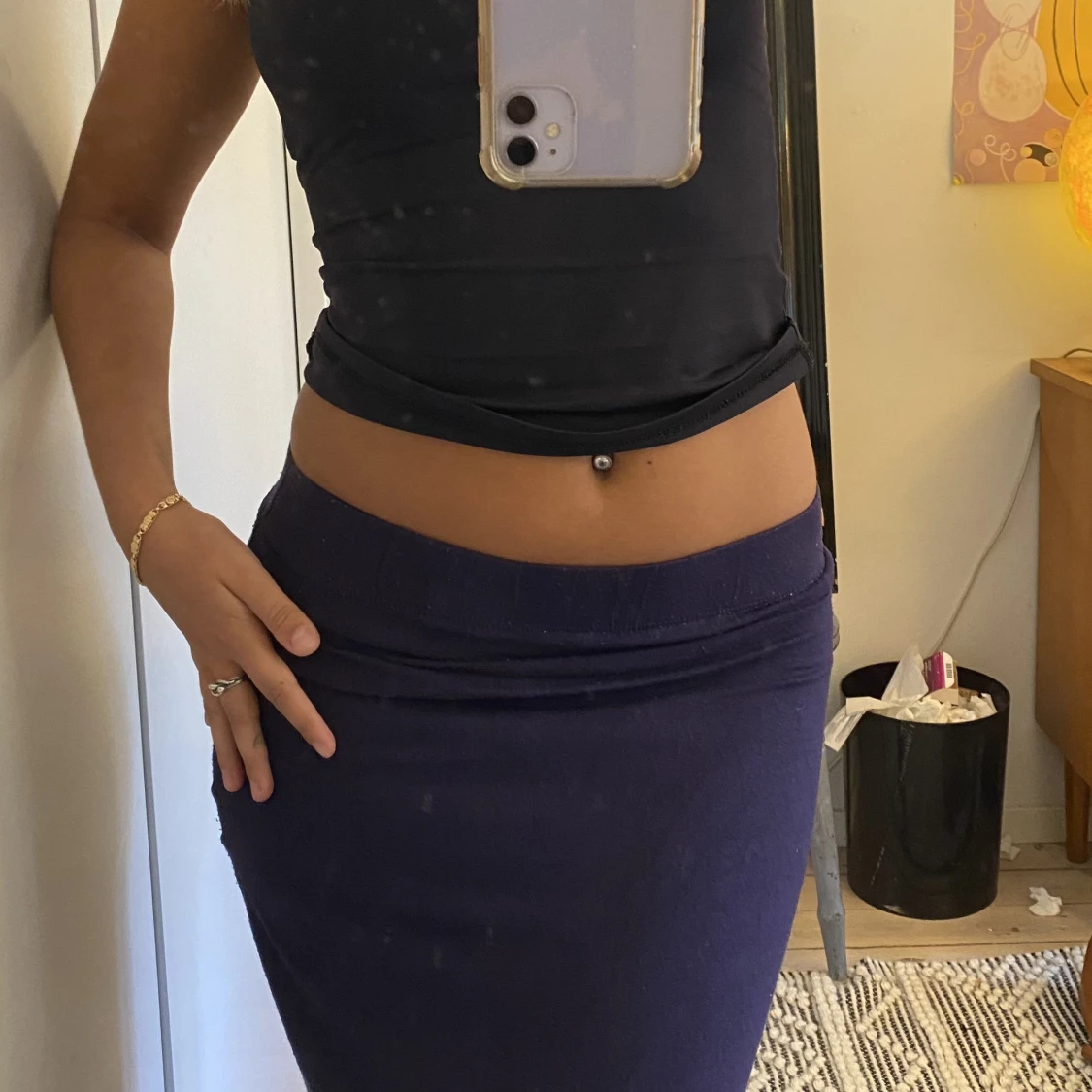 Mörkblå långkjol - 91