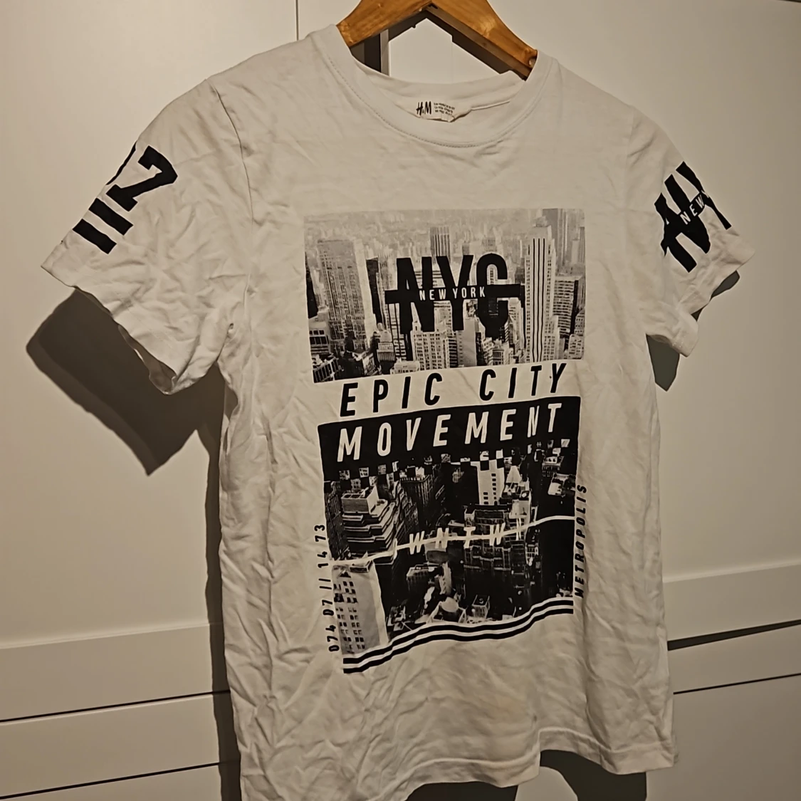 H&M vit barn t-shirt stl. 146/152