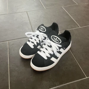 Adidas campus  - Högsta bud 1300kr                                         Intressekoll på dessa adidas campus 00s som är slutsålda överallt. Endast använda två gånger. Säljer vid bra bud! Svarta snören ingår också. Box finns inte. Storlek 38
