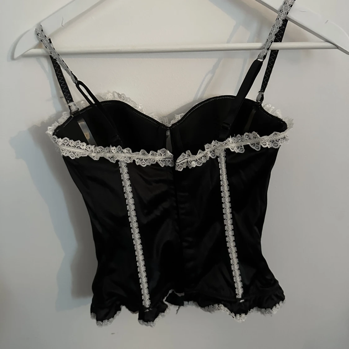 Svart korsett linne - 90