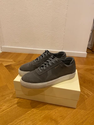 Axel Arigato Skor - Jag säljer nu mina riktigt stilrena Arigato skor. Skorna är i storlek 45 och är i färgen grå. Dem är väldigt försiktigt använda och är i sjukt bra skick. Box, stickers, papper och dust bag.