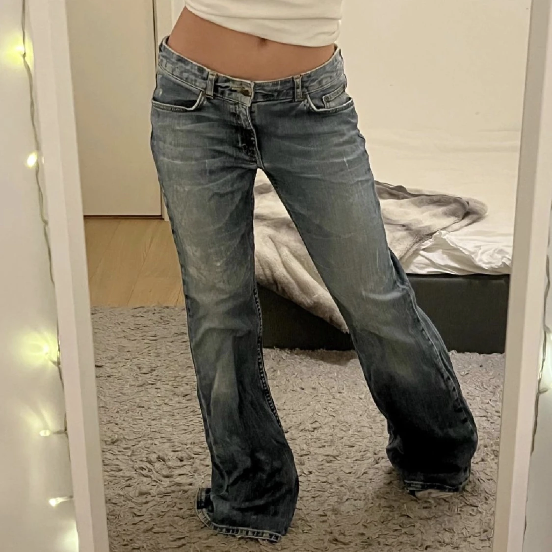 lågmidjade jeans - 90