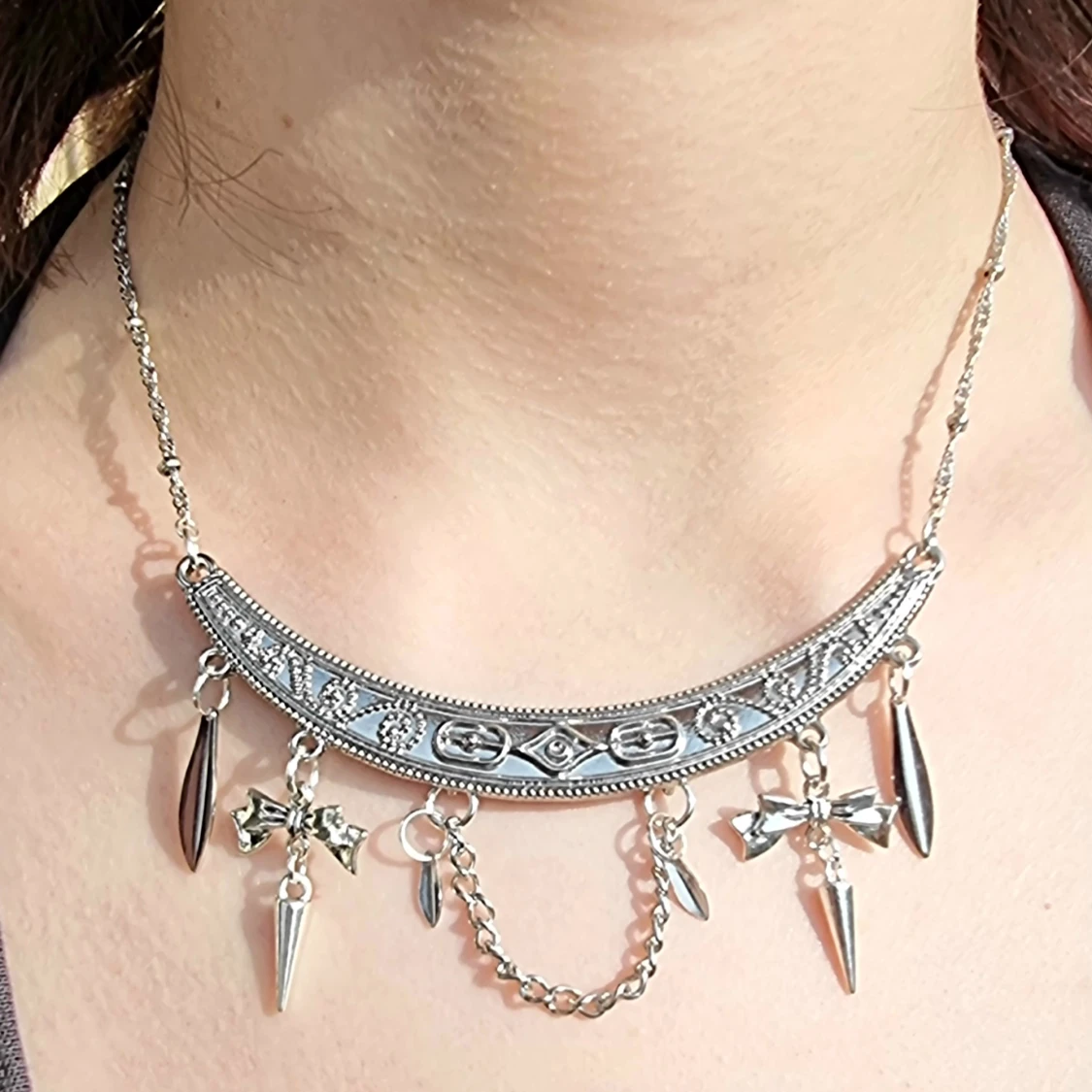 Handgjort upcycled halsband  - 91