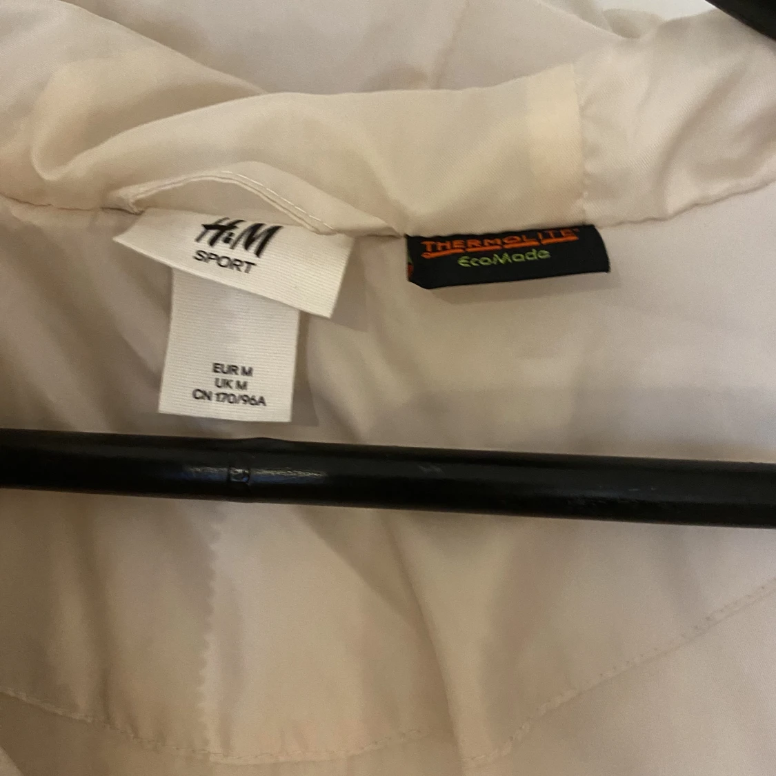 Vit glansig pufferjacket - 91