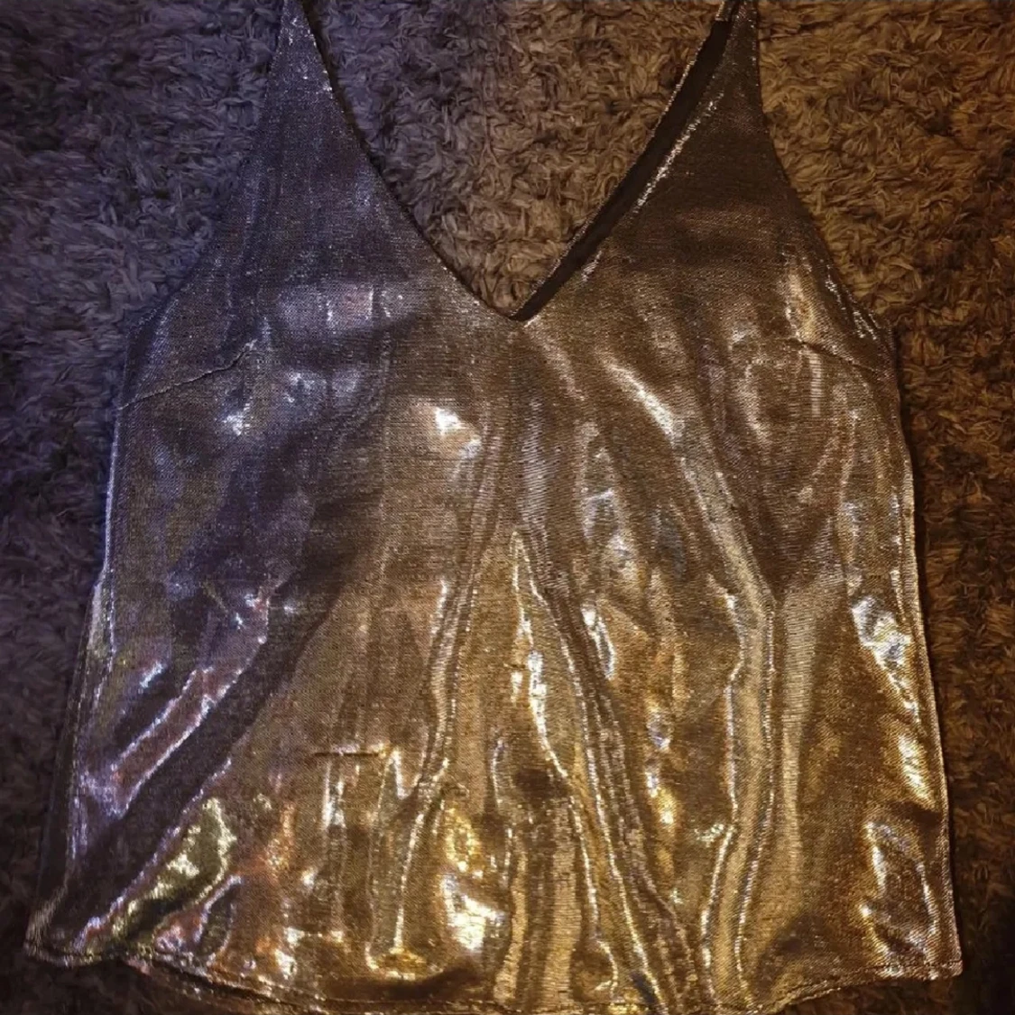 Silvrigt glittertopp