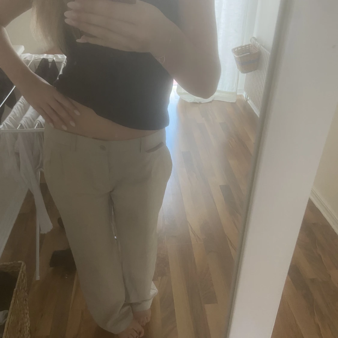 Beigea kostym byxor  - 90