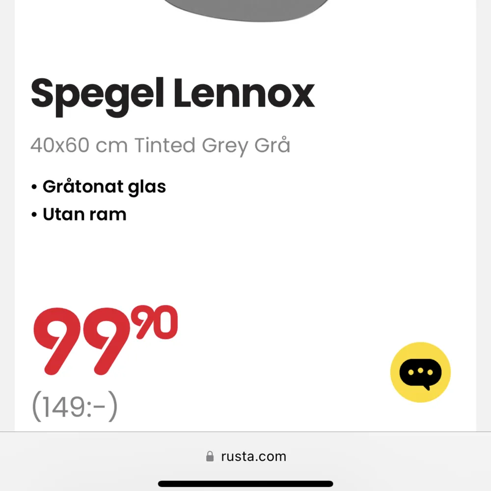 Två helt oanvända speglar, endast ena urtagen ur förpackning en gång. Nypris köpte jag för 149kr, säljer båda för 199 tillsammans.. Muu.