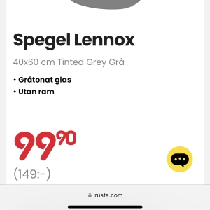 Två speglar - Två helt oanvända speglar, endast ena urtagen ur förpackning en gång. Nypris köpte jag för 149kr, säljer båda för 199 tillsammans.