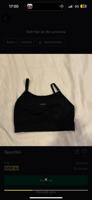 Sportbh  - Sportbh från gymshark, oanvänd