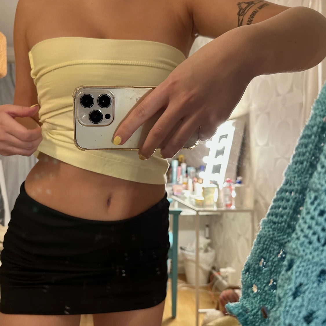 Svart mini kjol - 91