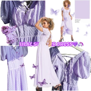 Lila sommarklänning - HELT OANVÄND klänning perfekt för tex en picknick💜🧺 En galen färg som tyvärr inte passar mig så därför säljer jag den här, priset går att diskutera 😊