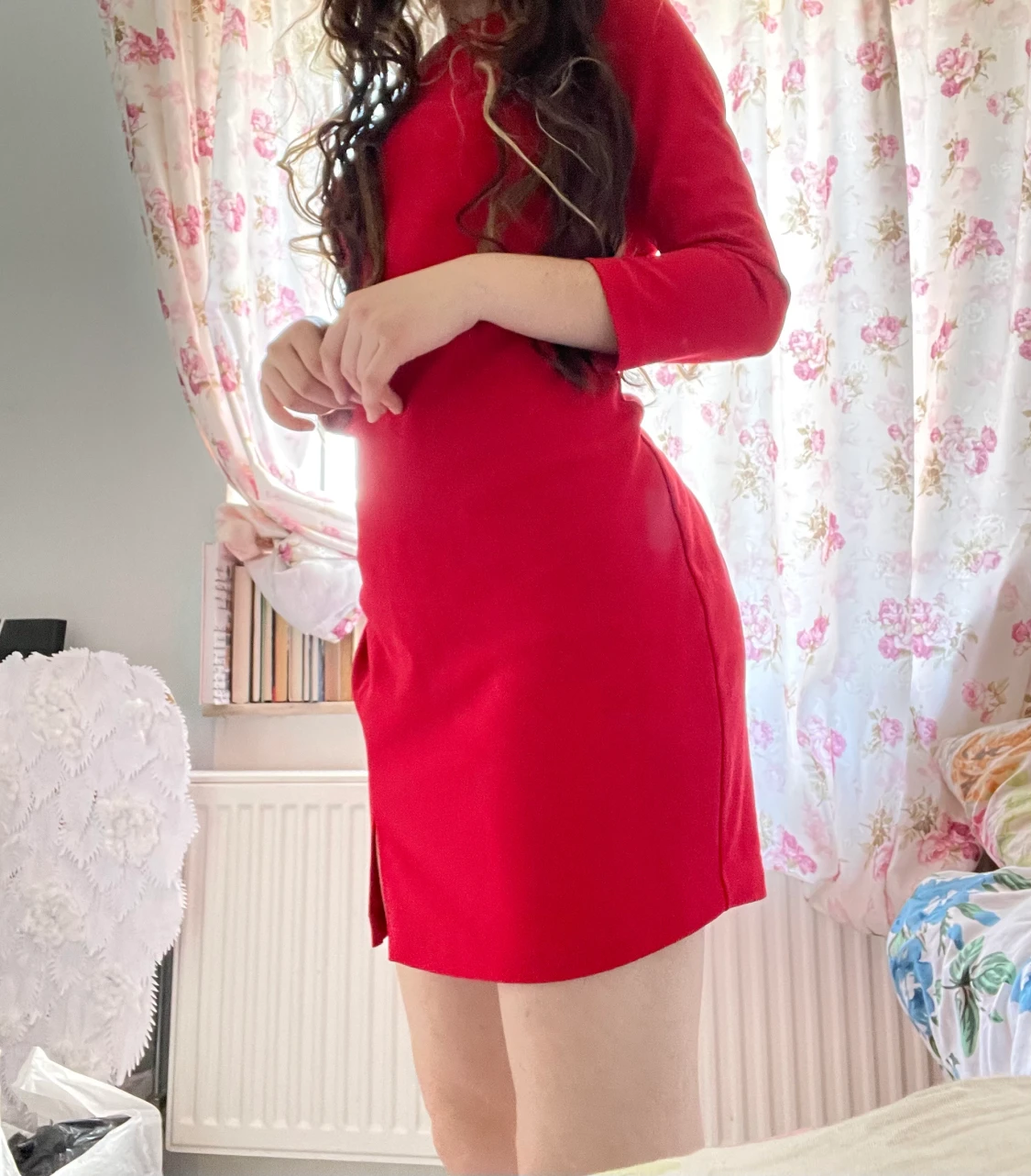 Red dress/ röd klänning  - 90
