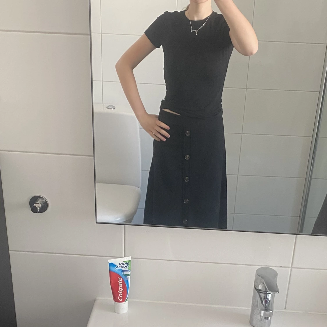 Svart sommar kjol - 90