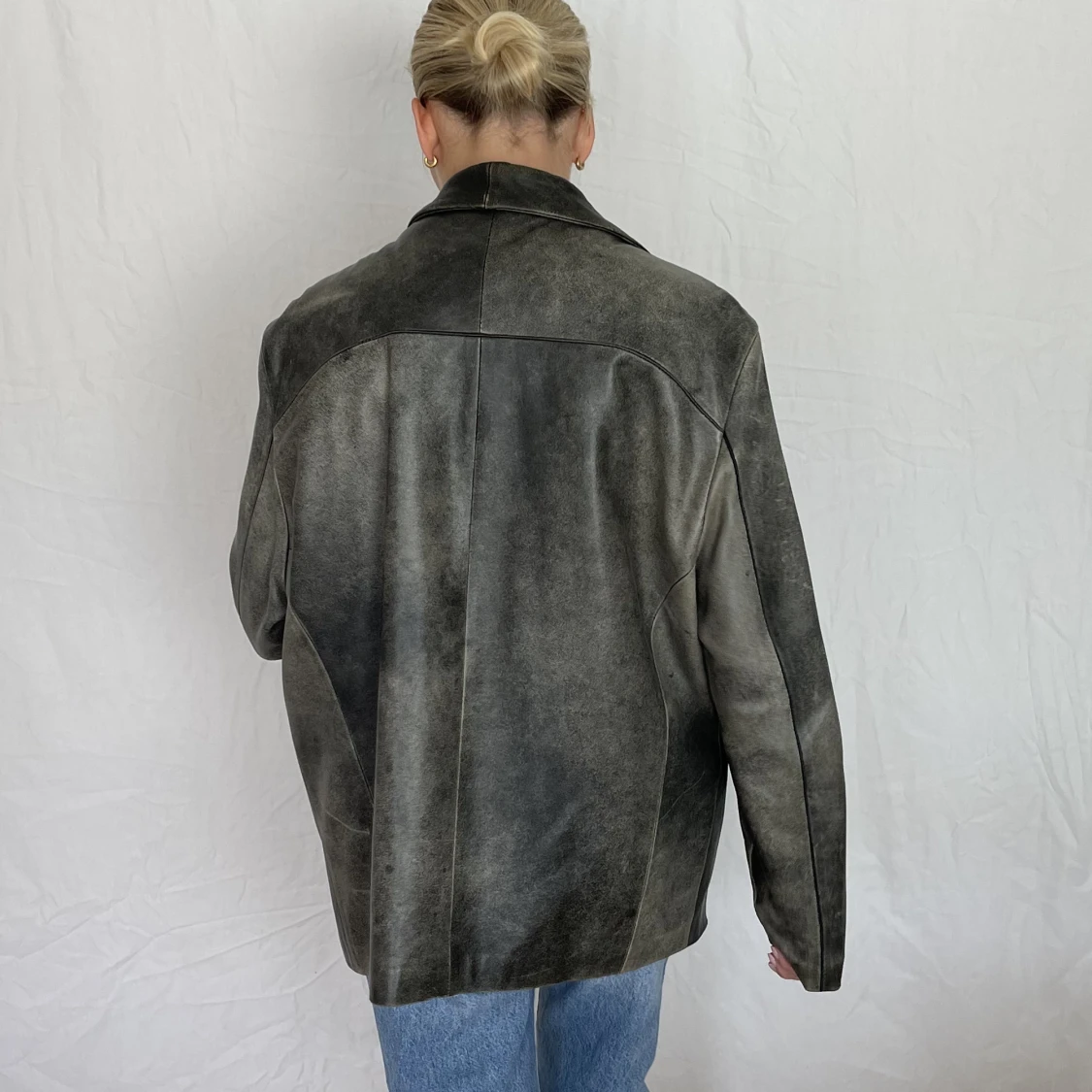 Oversize skinnjacka - 90